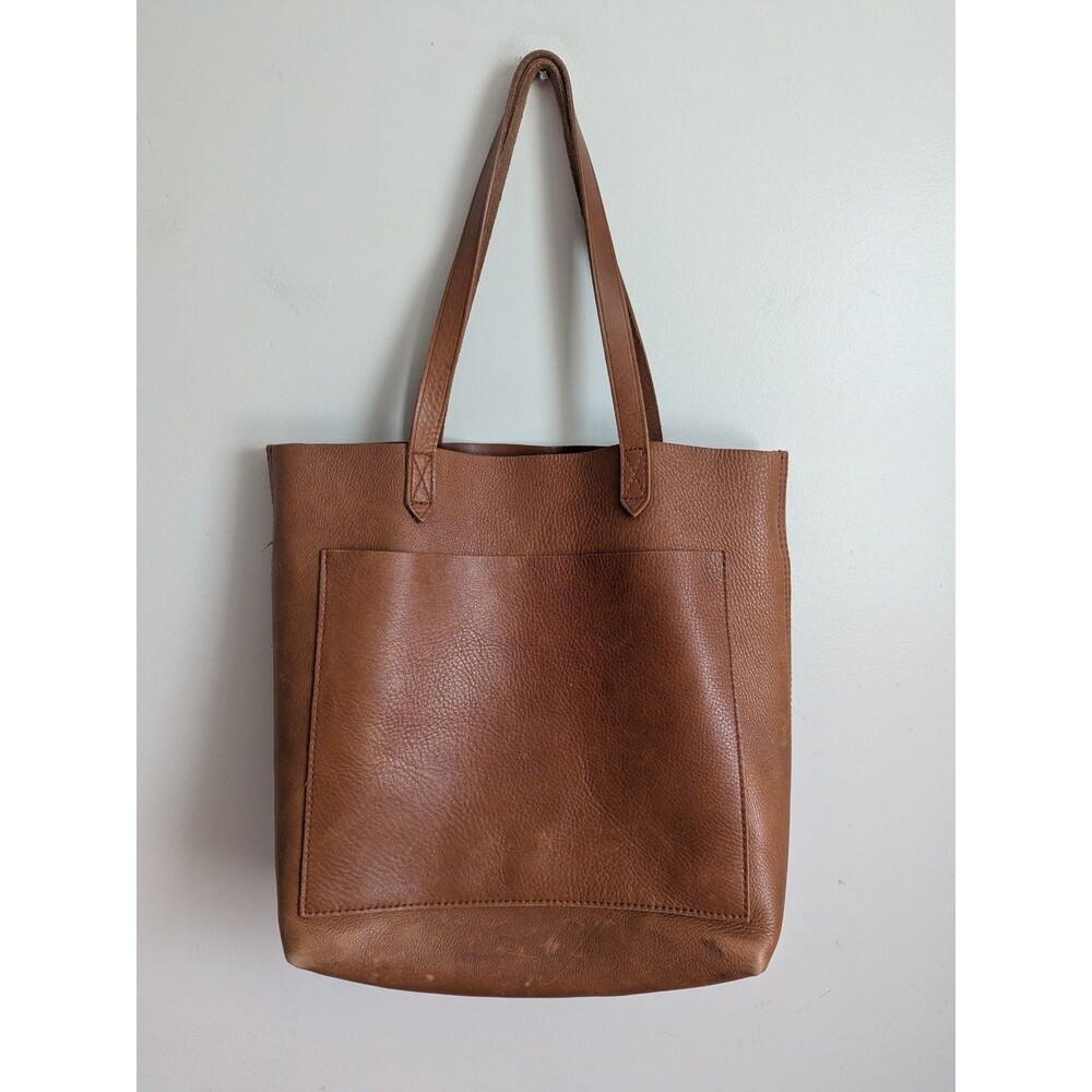 MADEWELL English Saddle Leather The Medium Transport Tote F5788 Distressed - Picture 14 of 16